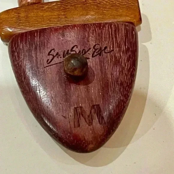 Vintage handcrafted, wooden belt, size medium-Unique and unusual - Picture 5 of 6